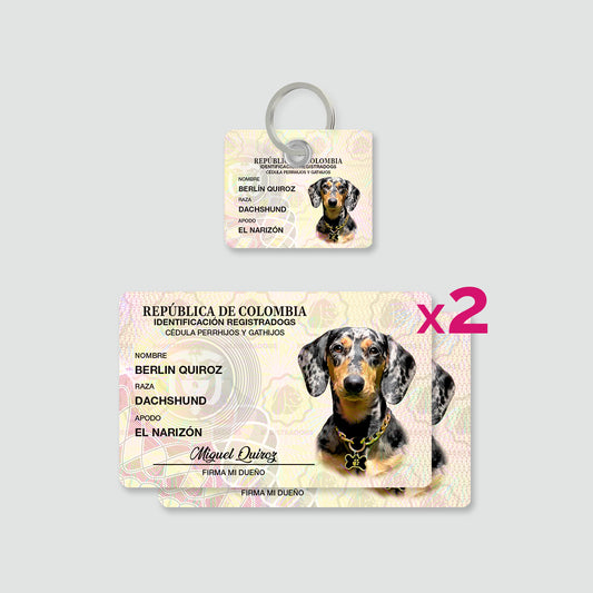 Combo 2 Cédulas + Placa QR