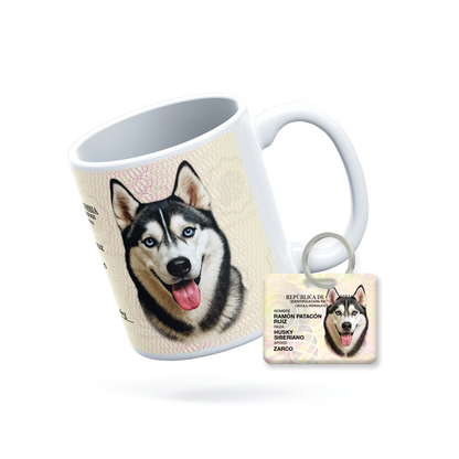 Mug Registradogs + Placa QR
